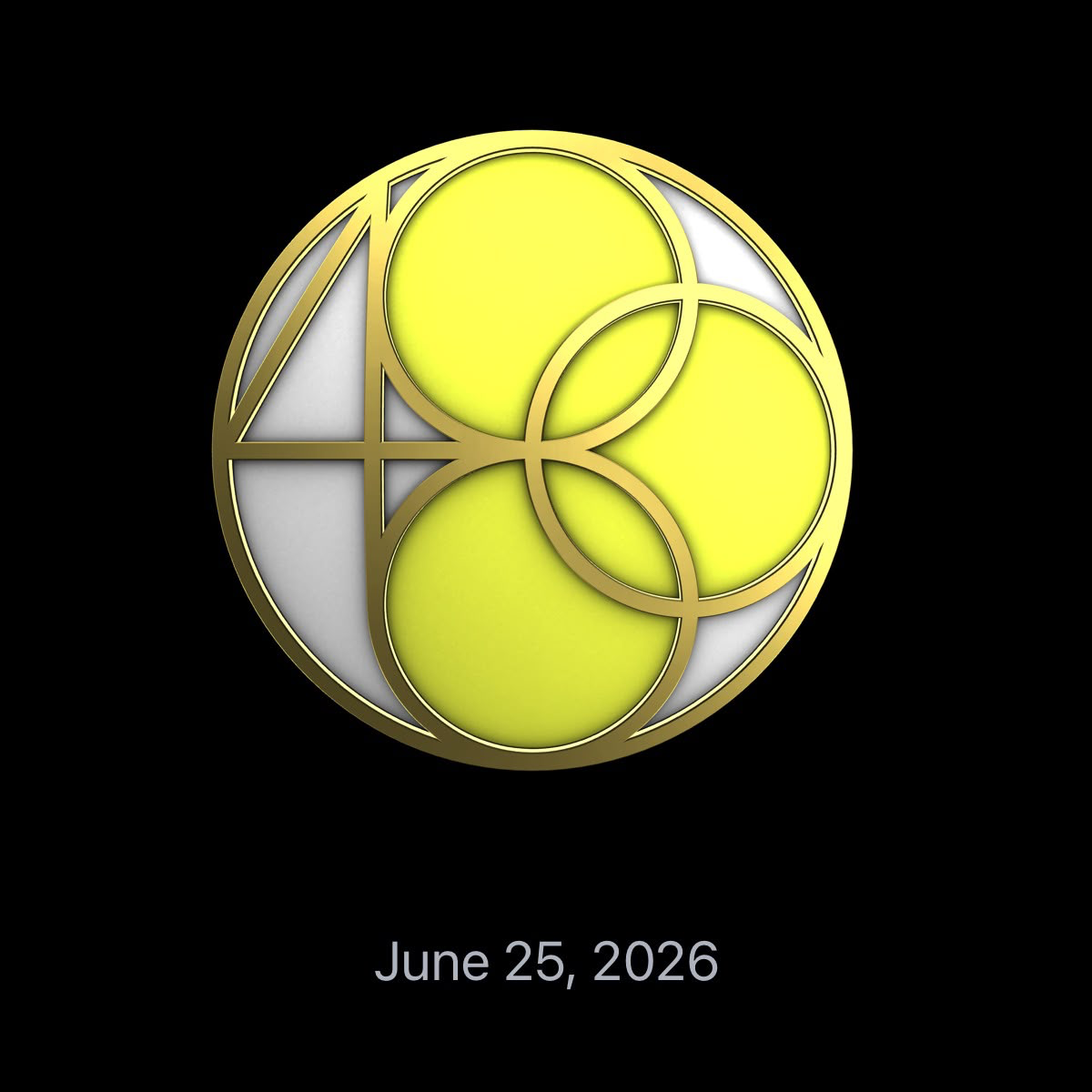 Apple Watch award marking the 4,000th Move goal on June 25, 2026